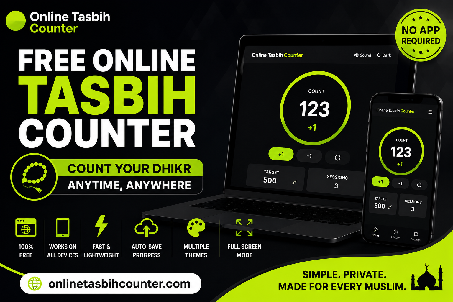 Online Tasbih Counter screenshot